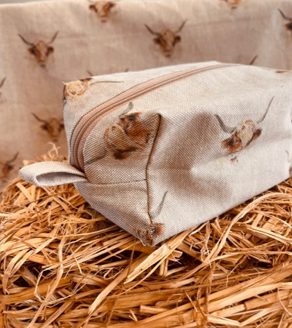 The Highland Cow Makeup Bag
