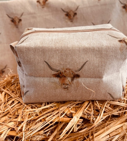 The Highland Cow Makeup Bag