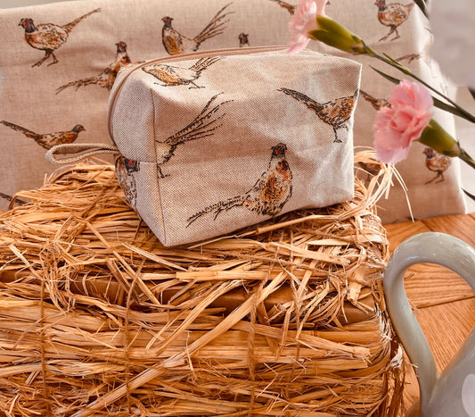 Pheasant Makeup Bag